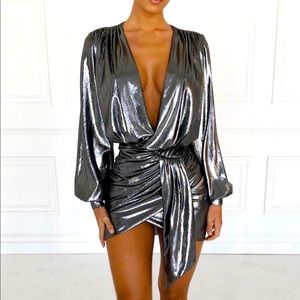 Silver drop house of CB dress